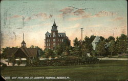 Sity Park and St. Joseph's Hospital Postcard