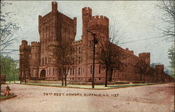 74th Regiment Armory Buffalo, NY Postcard Postcard