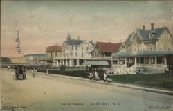 Beach Avenue Cape May, NJ Postcard Postcard