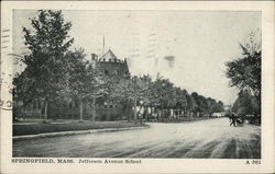 Jefferson Avenue School Springfield, MA Postcard Postcard