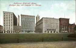 Auditorium Hotel and Annex, Michigan Ave. and Congress St Postcard