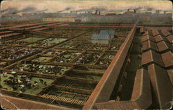 Bird's Eye View, Chicago Stock Yards Postcard