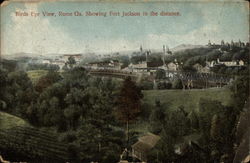 Bird's Eye View Showing Fort Jackson in the Distance Rome, GA Postcard Postcard