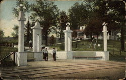 Entrance to De Soto Park Rome, GA Postcard Postcard