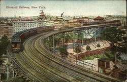 Elevated Railway Postcard