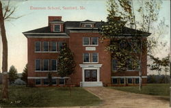 Emerson School Sanford, ME Postcard Postcard