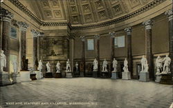 West Side, Statuary Hall, US Capitol Postcard