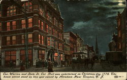 Cor. Warren and State St Postcard