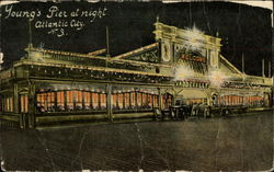 Young's Pier at Night Postcard