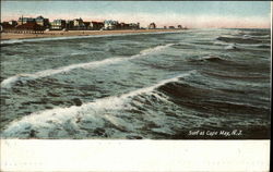 Surf and Beach Cape May, NJ Postcard Postcard