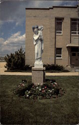 Statue of Our Lady, Our Lady of Peach Church Dover Beaches North, NJ Postcard Postcard