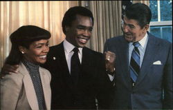 "Sugar Ray" Leonard Visits the White House Postcard