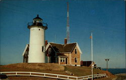 Nobska Light overlooking Vineyard Haven at Woods Hole Cape Cod, MA Postcard Postcard