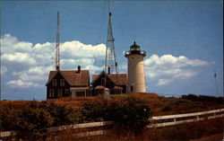 Coast Guard Lighthouse on Cape Cod Woods Hole, MA Postcard Postcard