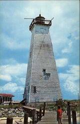 Ship Island Lighthouse Postcard