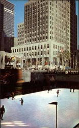 Rockefeller Center Skating Rink New York, NY Postcard Postcard