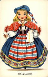 Doll of Sweden Postcard