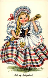 Doll of Switzerland Postcard