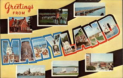 Scenes from Maryland, Old Lilne State; Free State Postcard Postcard