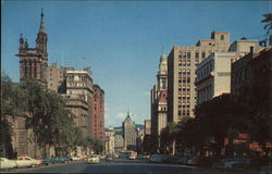 View down State Street Albany, NY Postcard Postcard