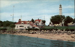 Coast Guard Station and Light House Postcard