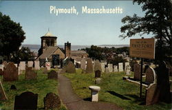 Site of First Fort Plymouth, MA Postcard Postcard