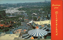 Aerial View of Disneyland Anaheim, CA Postcard Postcard