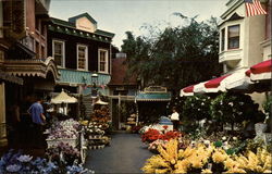 Flower Mart, Disneyland Postcard