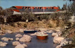 Monorail Boats, Disneyland Postcard