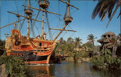 Pirate Ship, Disneyland Postcard