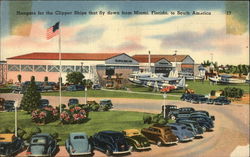 Hangars, Pan American Airways Terminal Postcard