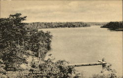 A view of the lake from Camp Farley, Cape Cod Mashpee, MA Postcard Postcard