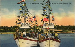 Exhibition Boats, St. Nicholas Line Tarpon Springs, FL Postcard Postcard