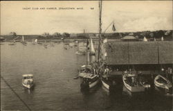 Yacht Club and Harbor Postcard