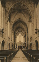 Interior of Chapel, University of Chicago Postcard