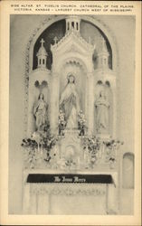 Side Altar, St. Fidelis Church, Cathedral of the Plains Postcard