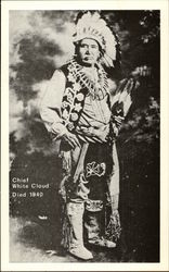 Chief White Cloud, died 1940 Postcard