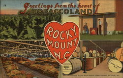 Greetings from the heart of Tobacco Land Postcard