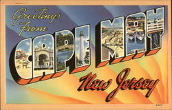 Greetings from Cape May New Jersey Postcard Postcard