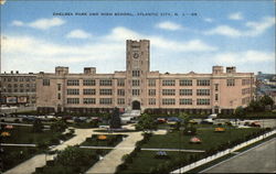 Chelsea Park and High School Atlantic City, NJ Postcard Postcard