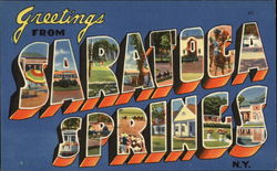 Greetings from Saratoga Springs Postcard