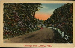 Greetings from Laona, Wis Postcard