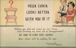 Your Chair Looks Better With You In It Postcard