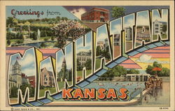 Greetings from Manhattan Kansas Postcard Postcard