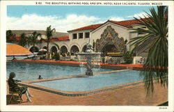 The Beautiful Bathing Pool and Spa, Hotel Agua Caliente Postcard