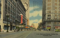 Playhouse Square, Looking East Postcard