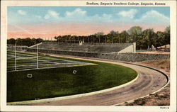 Stadium, Emporia Teachers College Postcard