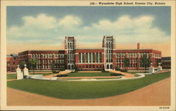 Wyandotte High School Postcard