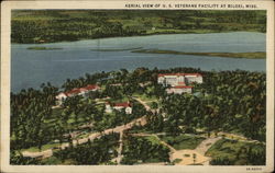 Aerial View of US Veterans Facility Postcard