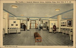 The Franklin D. Roosevelt Memorial Library, Exhibition Room Postcard